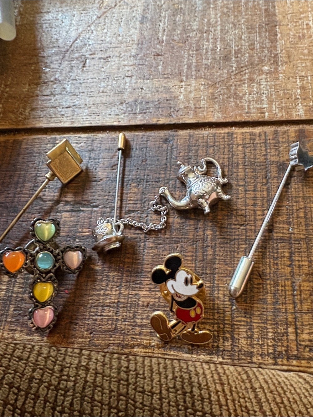 Mickey Mouse Enamel Lapel Pin - Black & Red